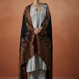 Pashmoda Women Paisley Woven Design Shawl-picture-26
