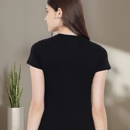 Dreambe Women Pack of 2 Mickey Mouse Graphic Printed Cotton Regular Fit T-shirts image 4