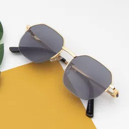 Ted Smith Unisex Square Sunglasses with UV Protected Lens HEXON 3_C1 image 1