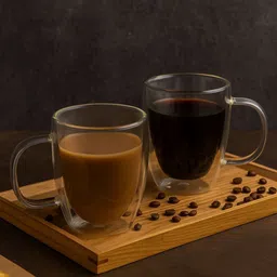 TASKHOUSE Transparent Solid Glass Transparent Cups Set of Cups and Mugs-picture-38