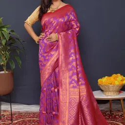 amirat Woven Design Zari Pure Silk Banarasi Saree-picture-26