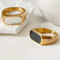 Bling Queen Set Of 2 Gold-Plated Finger Ring image 4