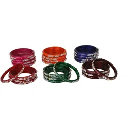1ST TIME Set Of 32 Stone-Studded Bangles image 5