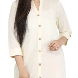 Neelokurti Mandarin Collar Cotton Silk Straight Kurta image 3