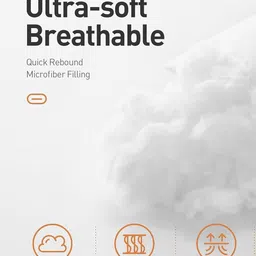 SWAURSAHA Set of 3 White Microfiber Cushions image 5