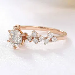 Designs & You Rose Gold-Plated American Diamond-Studded Finger Ring image 2
