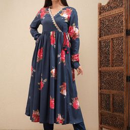 Vishudh Floral Printed Thread Work Anarkali Kurta-picture-41