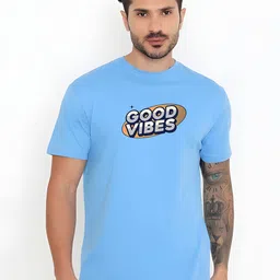 KaamBhari Graphic Printed Round Neck Pure Cotton Regular Fit T-shirt-image-49