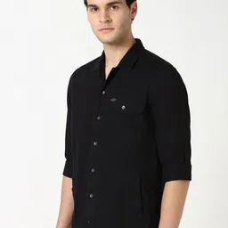 Peter England Casuals Men Spread Collar Solid Cotton Casual Shirt image 3