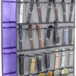 generic ANY TIME Over The Door Watch Organizer (Grey) image 1