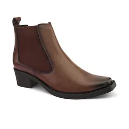 Roadster Men Brown High Heel Chelsea Boots image 4