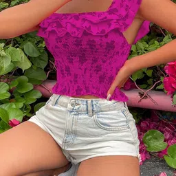 Stylecast X Slyck Floral Printed Square Neck Top image 4