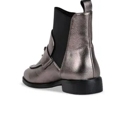 Ronnie Grey Women Block Heel Slip-On Regular Boots image 4