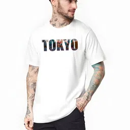 KAIDO Men Typography Printed Round Neck Cotton Oversized T-shirt-picture-16