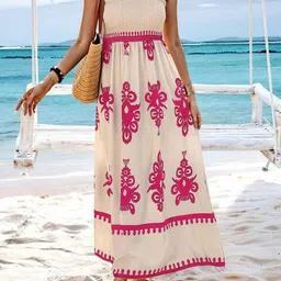 Routes by All About You Bohemian Print Smocked Maxi Dress-picture-32