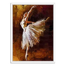 Myntra Elegant Homes Gold-Toned Single Piece Canvas Abstract Wall Paintings image 4