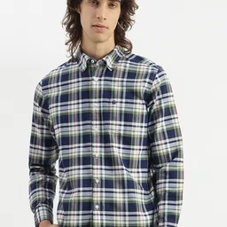 United Colors of Benetton Button Down Collar Tartan Checks Checked Pure Cotton Shirt-picture-23