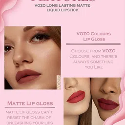 VOZO Set Of 6 Matte Lips Liquid Lipsticks-4 ml Each Shades-101-102-103-105-106-204 image 5