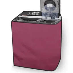 The Furnishing Tree Maroon Plastic Washing Machine Cover image 3