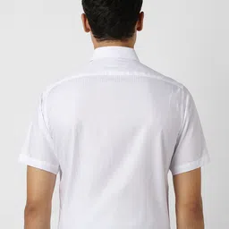 Van Heusen Textured Spread Collar Pure Cotton Formal Shirt image 5