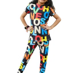 Nakshatra Unisex Kids Printed T-shirt with Trousers-picture-47