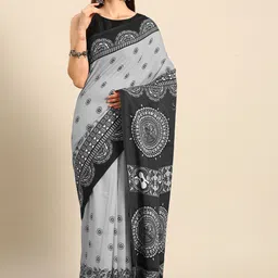 BUTA BUTI Ethnic Motifs Printed Pure Cotton Saree-picture-24