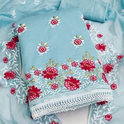 Rangtulika Ethnics Embroidered Unstitched Dress Material-picture-13