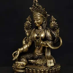 Exotic India Gold-Toned Lord Tara Idol Showpiece-image-34