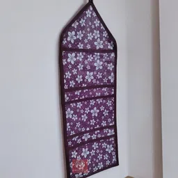 bharat retail inc 3 Pockets,Magazine Holder,NotePad Holder, Wall Hanging Pockets Purple Accessories Organizer image 3