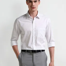 Arrow Men Modern Spread Collar Geometric Printed Cotton Slim Fit Formal Shirt-image-39