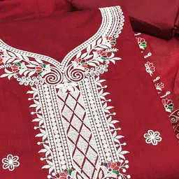 HERE&NOW Embroidered Unstitched Dress Material image 3