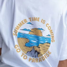 CORSICA Graphic Printed Drop-Shoulder Sleeves Cotton Oversized T-shirt image 3