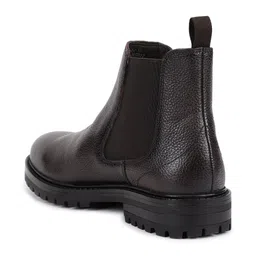 Woods Men Textured Round Toe Mid-Top Leather Regular Boots image 4