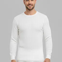 Lux Cozi Ribbed Round Neck Long Sleeves Cotton Thermal Tops-picture-16