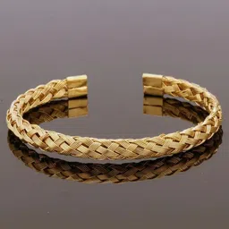 MEENAZ Men Gold Plated Stainless Steel Cuff Bracelet image 5
