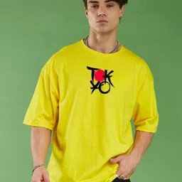 SMARTEES Men Typography Printed Oversized Round Neck Cotton T-shirt image 4