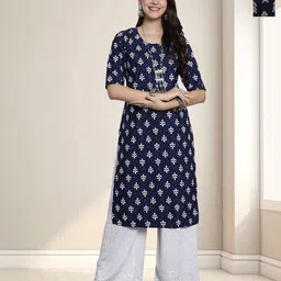 HERE&NOW Women Pack of-2 Ethnic Motifs Printed Crepe Kurta-picture-32