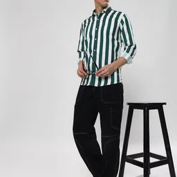 YOUTH FIRST Men Pack Of 2 Striped Wrinkle Free Casual Shirt image 4