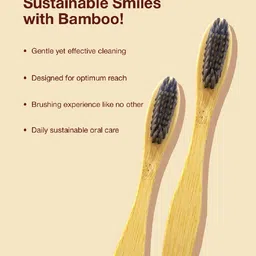 Dencrus Set Of 3 Natural Clean Bamboo Toothbrush image 5