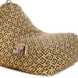 txor XXL Hackey Cotton Canvas Geometric Printed Bean Bag Chair With Bean Filling image 5