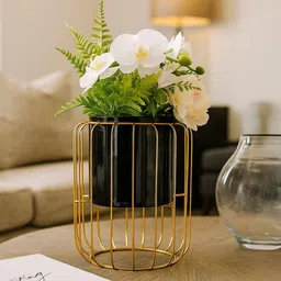 MARKET99 Gloria Design Metal Planter With Wire Stand-picture-37