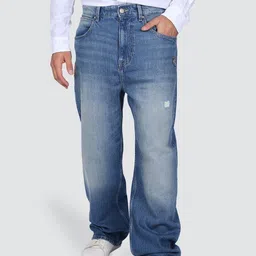 Lee Men Mid-Rise Mildly Distressed Heavy Fade Stretchable Jeans image 4