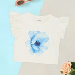 Pantaloons Junior Girls Floral Printed Boxy T-shirt-image-57