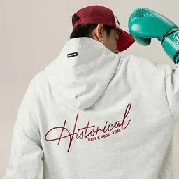 HERE&NOW Men Typography Printed Cotton Sweatshirt image 4