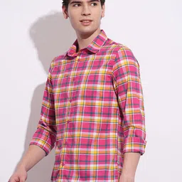 Being Human Men Classic Opaque Checked Casual Shirt image 3