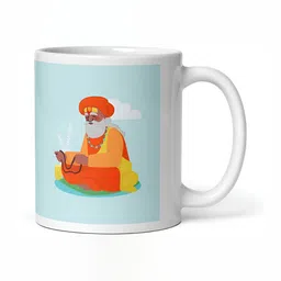 Mr UVD Blue & Red Graphic Printed Ceramic Mug image 4