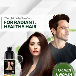 Herbishh Set Of 2 Hair Color Shampoo - 200 ml Dark Brown & Argan Hair Oil - 30 ml image 4