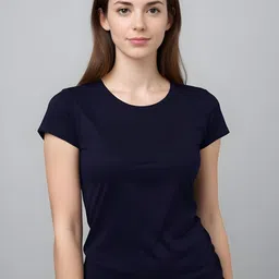 SMARTEES Women Solid Round Neck Regular Fit T-shirt-image-36