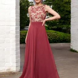 Miss Chase Women Georgette Maxi Dress-picture-49