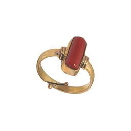 RAVIOUR LIFESTYLE Gold-Plated & Red Alloy Pearls Finger Ring-image-82